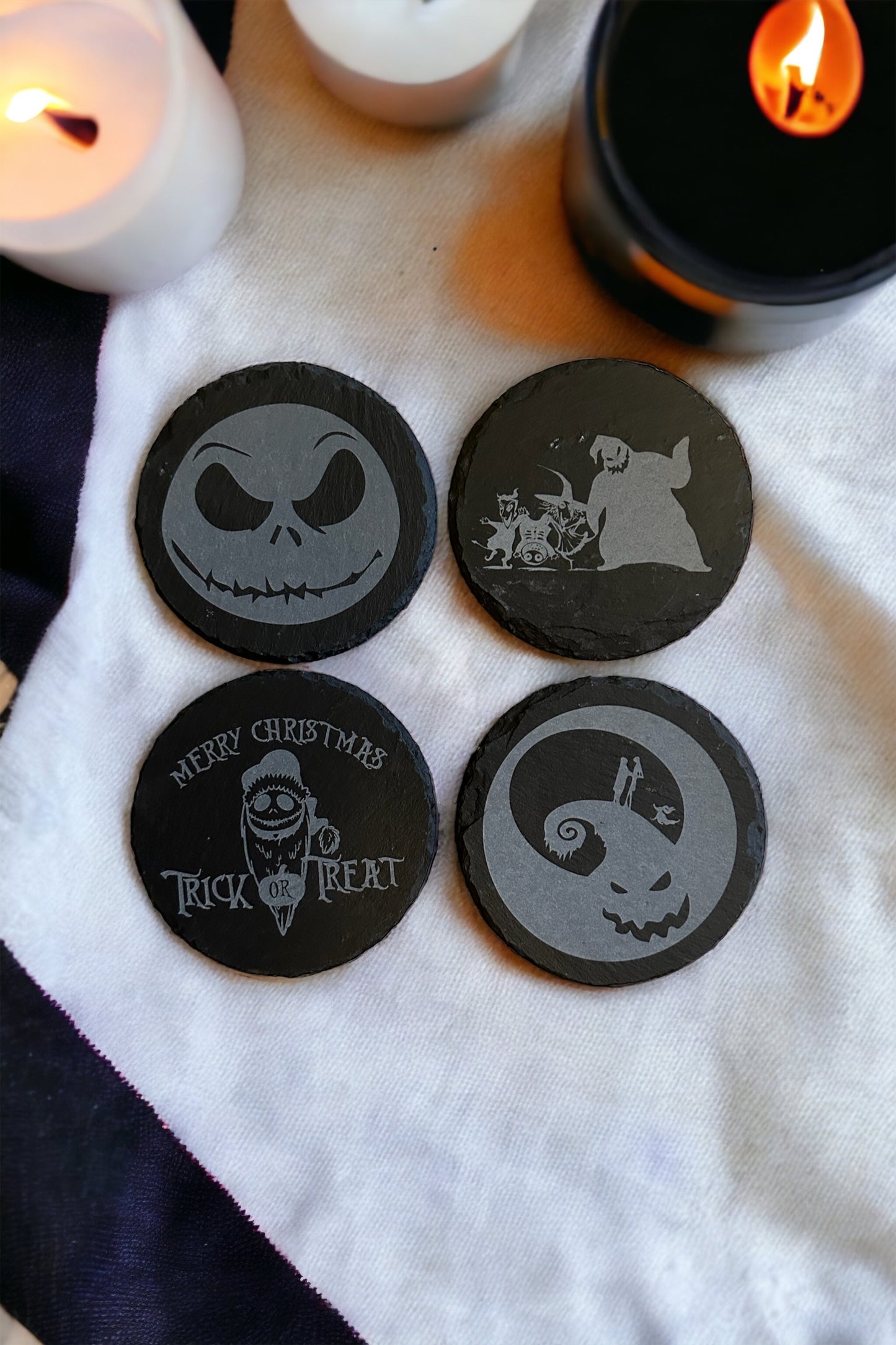 Jack Skellington Halloween Slate Coasters