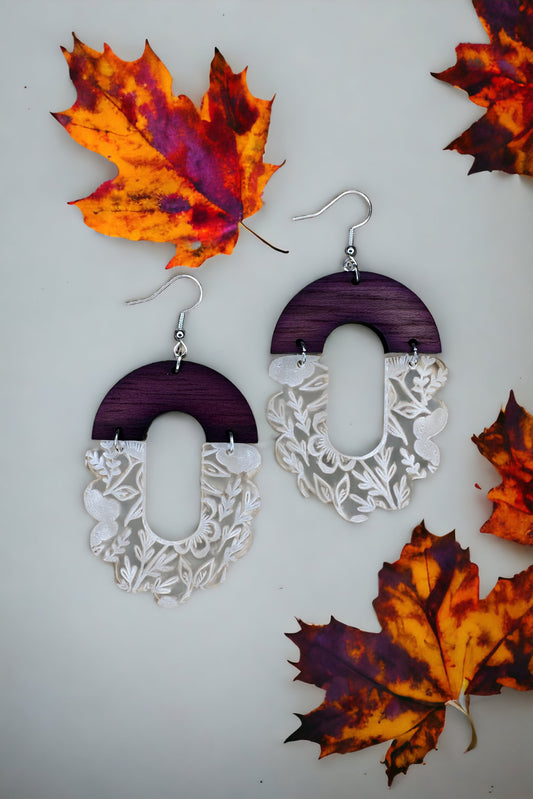 Purple Lace Earrings