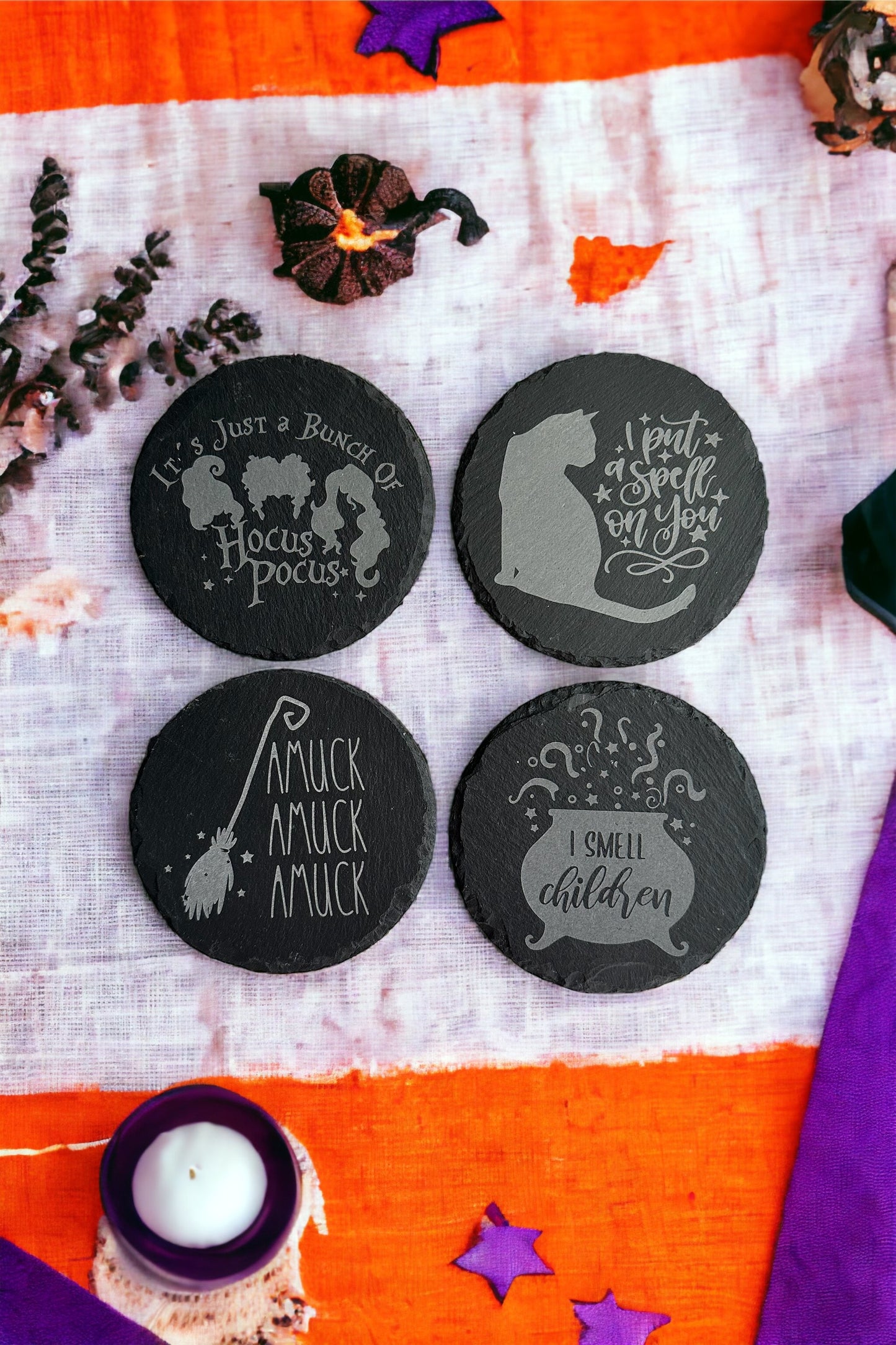 Hocus Pocus Slate Coasters