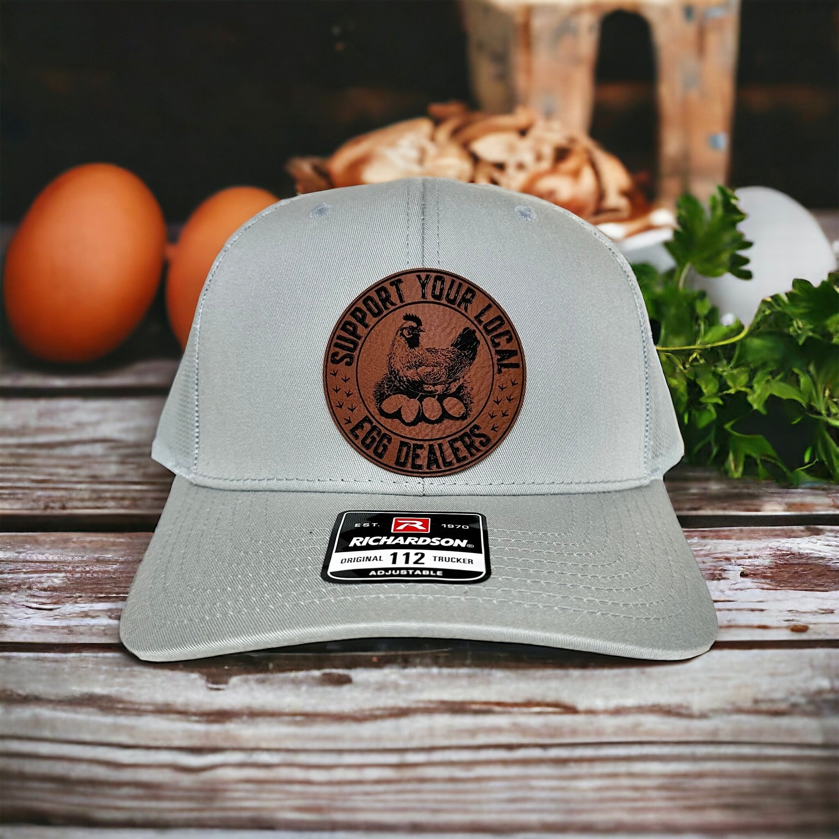 Local Egg Dealer Trucker Hat Front